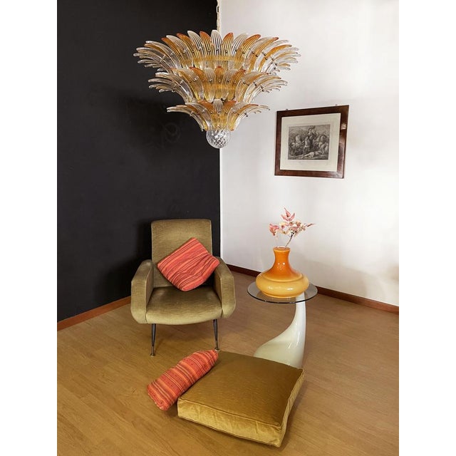Palmette Ceiling Light with Clear and Amber Glasses, 1990 For Sale - Image 14 of 18