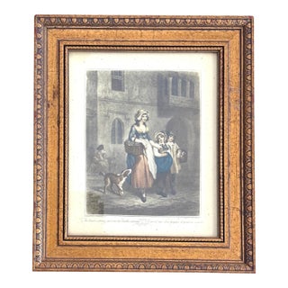 Vintage Print from Wheatley Cries of London: "Two Bunches a Penny...Primroses" For Sale