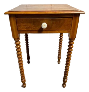 Antique Spool-Turned/Bobbin-Stlye Side Table