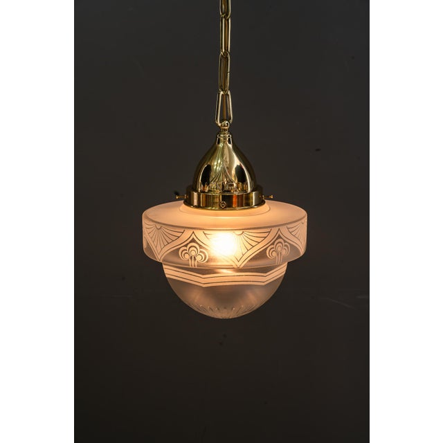 Art Deco Pendant with Glass, Vienna, 1920s For Sale - Image 15 of 18