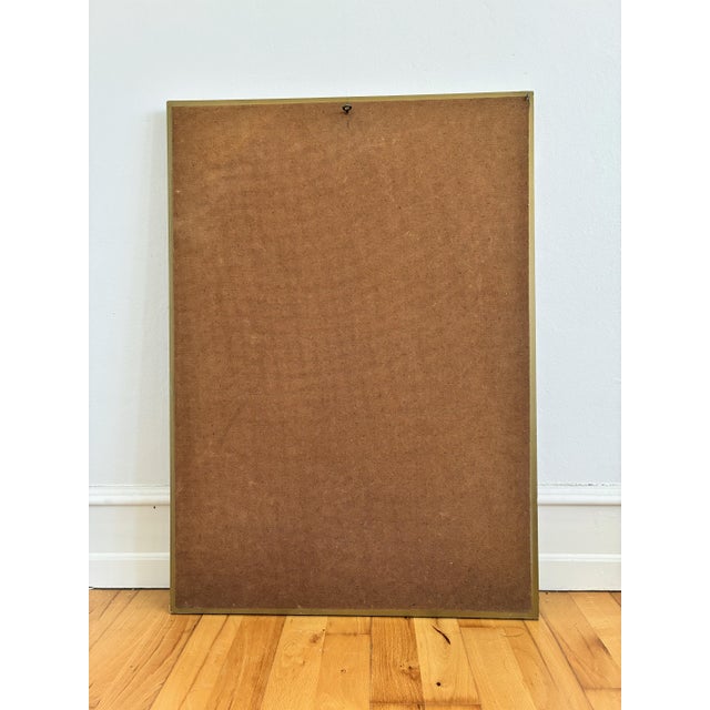 Vintage Spanish Venetian-Style Wall Mirror, Rectangular, Brass, 1980s Hollywood Regency For Sale - Image 9 of 10