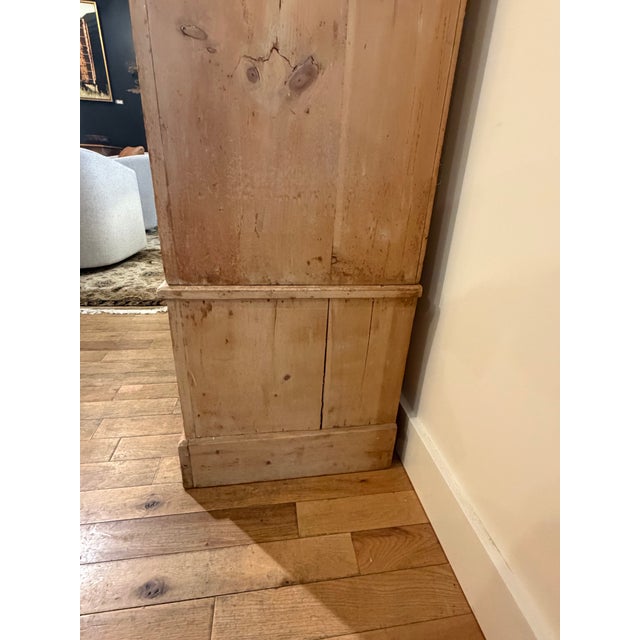 Mid 19th Century Antique Scrubbed Pine Armoire For Sale - Image 5 of 11