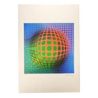 After Victor Vasarely, Op Art Composition, 1970s, Lithograph For Sale