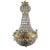 1960 French Louis XVI Gold Bronze Chandelier - 1 Pc For Sale