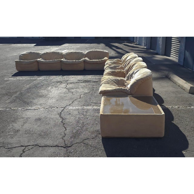 1970s 1970s 10 Piece Modular Scoop Sofa Attributed to Henning Korch For Sale - Image 5 of 13