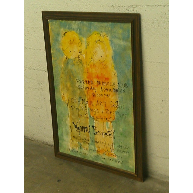 Original 1968 “One‑Man Art Show” Painting for/by Yanni Posnakoff For Sale In Los Angeles - Image 6 of 8