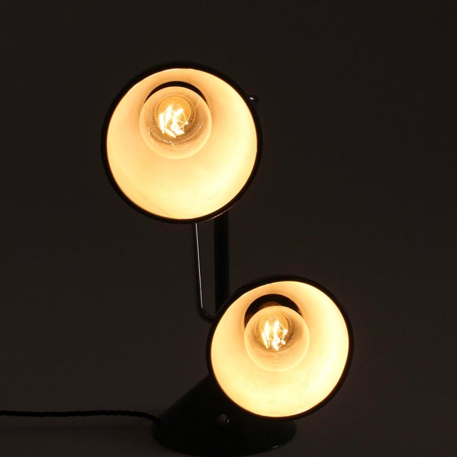 Vintage French Double-Shade Desk Lamp from Jumo, 1940s For Sale - Image 13 of 18