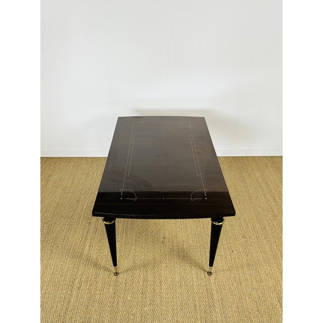 Art Deco Dining Table in Macassar Ebony, 1940s For Sale - Image 3 of 14