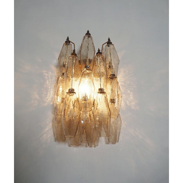 Vintage Italian Poliedri Wall Sconces in Smoked Glass, 1990s, Set of 2 For Sale - Image 10 of 17