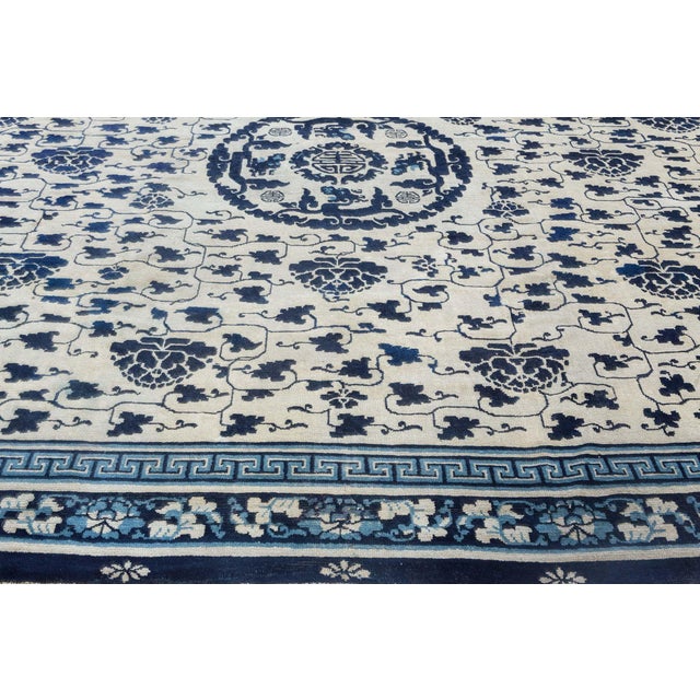 Textile Doris Leslie Blau Antique 1860s Chinese Peking Rug For Sale - Image 7 of 9