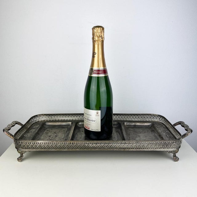 Antique Footed Serving Plate For Sale - Image 9 of 11