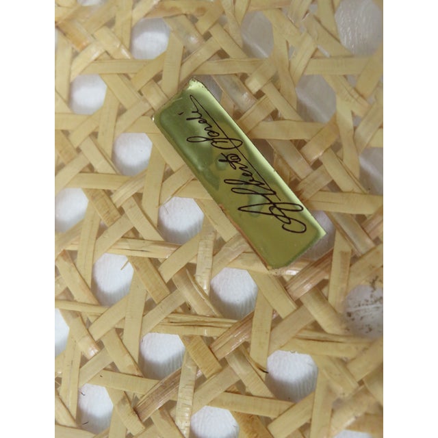 Vintage Italian Brass and Rattan Trays by Alberto Forde, 1970s, Set of 2 For Sale - Image 11 of 18