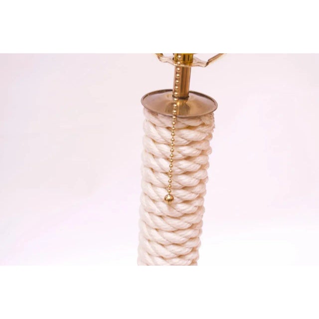 Vintage Nautical Table Lamp With Patinated Brass Boat Propeller Base For Sale - Image 10 of 12