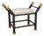 Boca Black Paros Greek Key Bamboo Bench For Sale