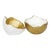 Regina Andrew Pina Metal Bowl Set, White/Gold For Sale
