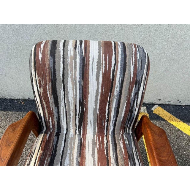 Brown Set of Five Mid Century Danish Teak Counter Stools. By Benny Linden Furniture 1980s For Sale - Image 8 of 12