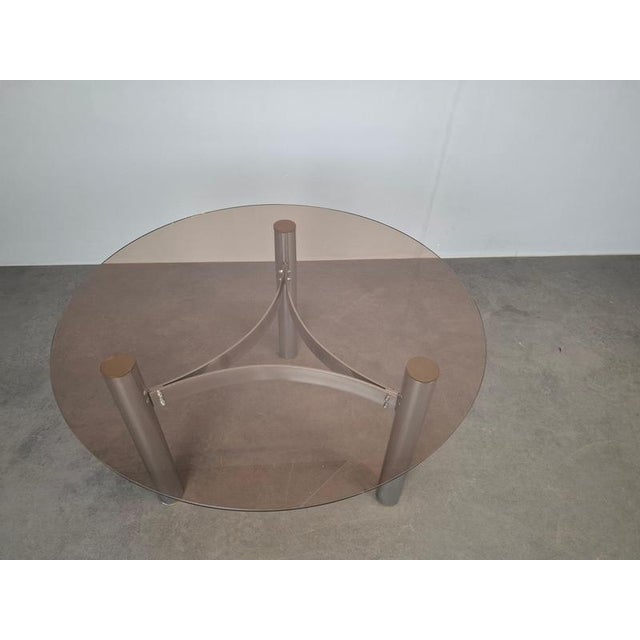 Mid-Century Modern Czechoslovak Smoked Glass Coffee Table in Chrome Metal, 1970s For Sale - Image 13 of 14