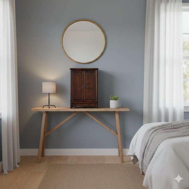Brown 19.5" Natural Wood Pattern Brown 2 Doors Small Cabinet Chest For Sale - Image 8 of 10