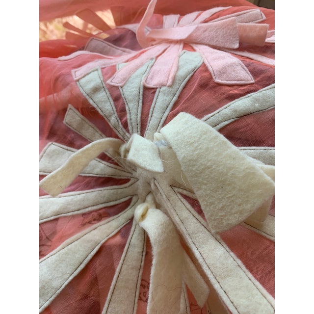 Sheer Panel With Felt Appliqué For Sale - Image 4 of 7