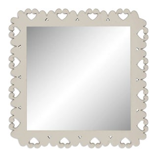 Fleur Home Garden District Satsuma Square Mirror in Useful Gray, 24x24 For Sale