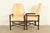 Edward Wormley for Dunbar Mid-Century Modern Walnut X-Base High Back Armchairs, Pair For Sale - Image 11 of 15