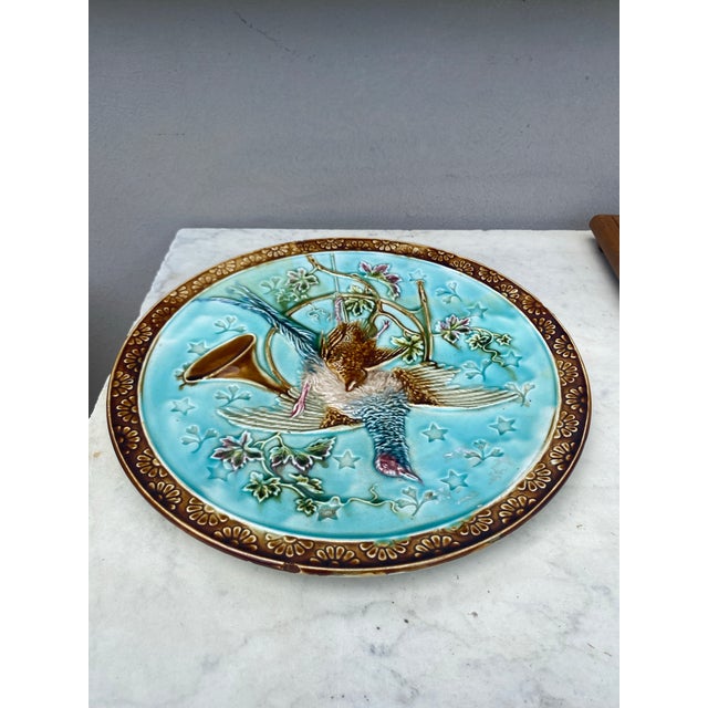 19th Century Majolica Hunting Trophies Platters Onnaing-A Pair For Sale - Image 4 of 7