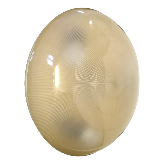 Large Wall Light in Glass and Steel attibuted to Lamperti,1960s For Sale