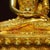 Bronze Late 19th Century Gilt Bronze Shakyamuni Buddha Statue With Stone Inlays, 2.97kg For Sale - Image 8 of 9