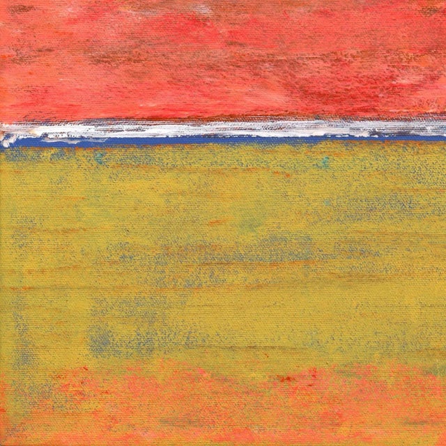 Pink Memory - Coastal Sunset Ocean Artwork on Canvas by Kathleen Keifer For Sale - Image 4 of 9