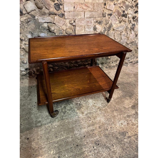 Vintage Danish Rosewood Drinks Trolley, 1960s For Sale - Image 3 of 18