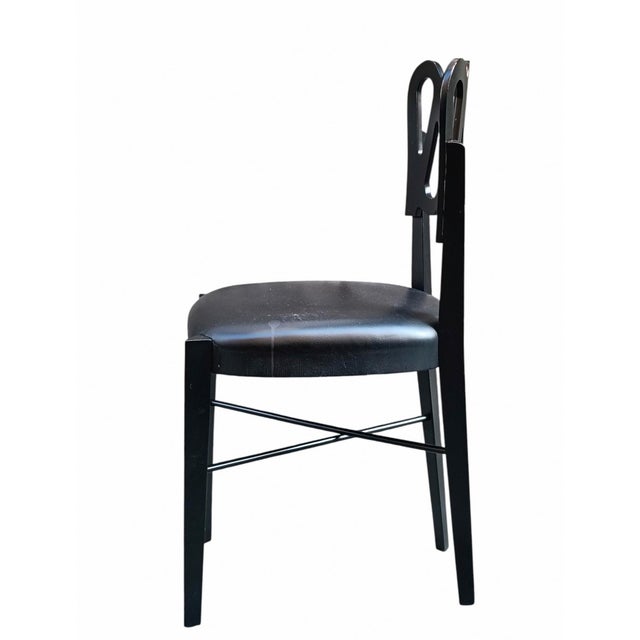 Gio Ponti Vintage 969 Black Chair by Gio Ponti for F.lli Montina, 1960s For Sale - Image 4 of 8