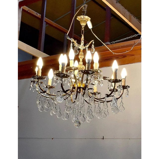 Crystal Chandelier, 1950s For Sale - Image 6 of 18