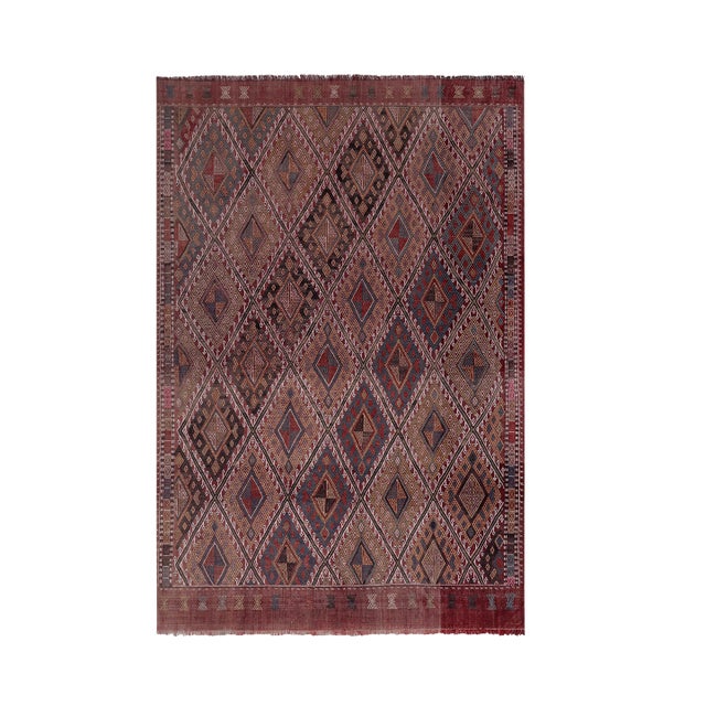Turkish Jajim Kilim Rug 5'3'' X 7'9'' For Sale