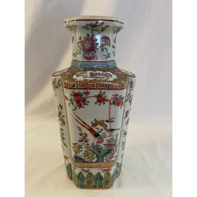 Ceramic Vintage Tall Asian Vase For Sale - Image 7 of 7