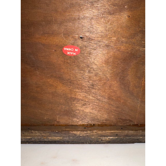 Vintage Boho Chic Woven Bamboo and Mixed Wood Domed Keeper Box Trunk For Sale - Image 12 of 12