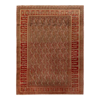 Antique Doroksh Rug Wool Persian Red Geometric Paisley Pattern by Rug & Kilim For Sale