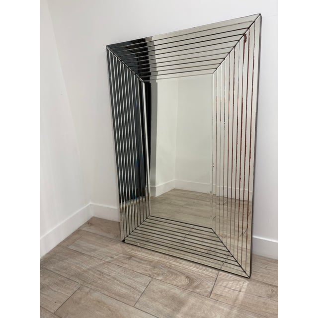 1990s Monumental Art Deco Style Mirror For Sale - Image 5 of 8