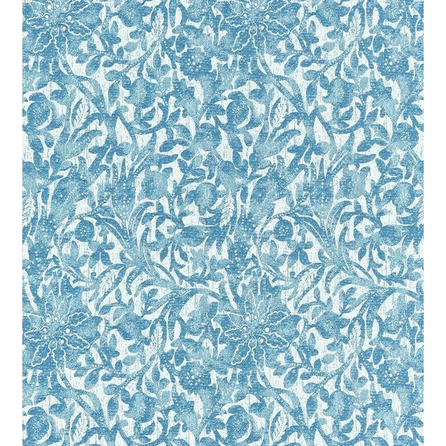 Traditional Sample - The House of Scalamandré Bali Floral Fabric, Caribe For Sale - Image 3 of 3