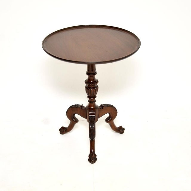 Brown Antique Victorian Side Table, 1860s For Sale - Image 8 of 8