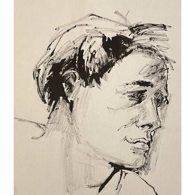 Painting on paper from the estate of Northwest School artist Neil Meitzler (1930 - 2009). Watercolor ink wash, signed and...