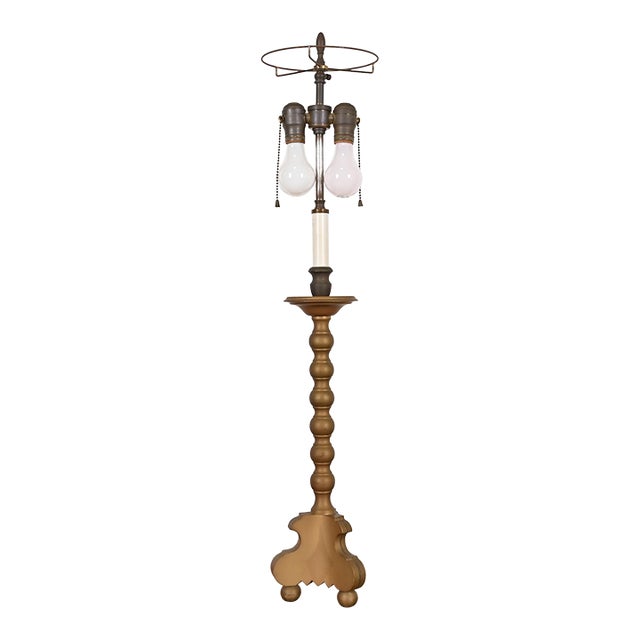 Ralph Lauren Style Mid-Century Hollywood Regency Tall Table Lamp For Sale