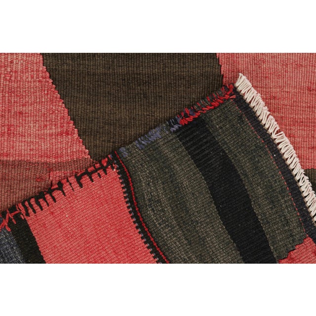 Red Vintage Persian Kilim in Polychromatic Geometric Patterns by Rug & Kilim For Sale - Image 8 of 8