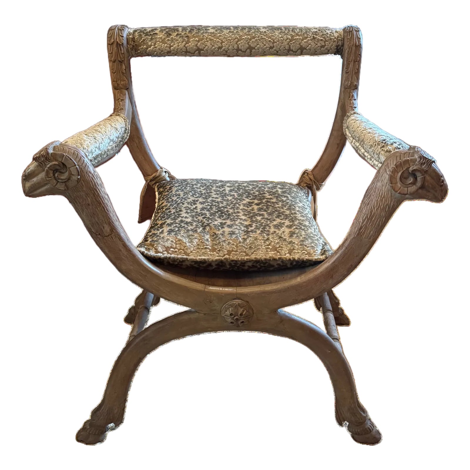 19th Century Neoclassical Curule Chair | Chairish