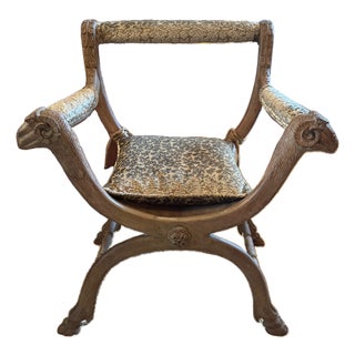 19th Century Neoclassical Curule Chair For Sale