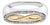 14K Yellow Gold Plated Sterling Silver Diamond Accent Infinity Ring - Size 7 For Sale