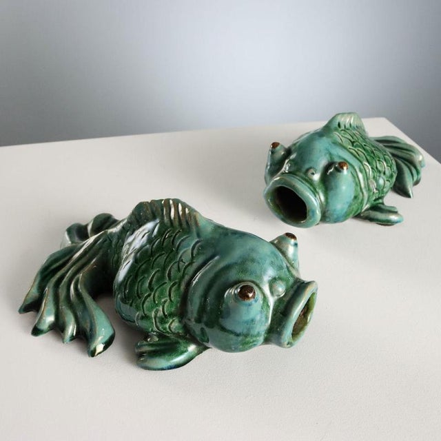 Glazed Ceramic Koi Carp Fish For Sale - Image 9 of 9