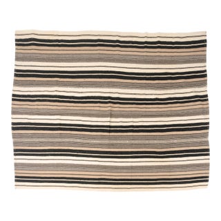 Kurdish Angora Wool Stripe Kilim Rug For Sale