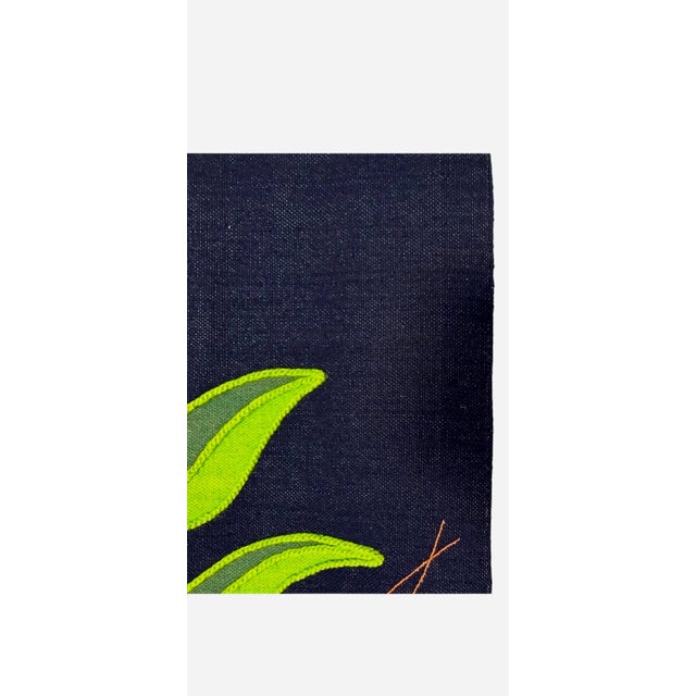 Olga Fisch, Vintage Handwoven Tapestry Wool Folk Art Rug Weaving Wall Hanging Olga Fisch For Sale - Image 11 of 12