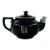 Vintage the 21 Club Nyc Restaurant Black Ceramic Teapot For Sale