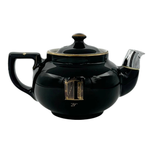 Vintage the 21 Club Nyc Restaurant Black Ceramic Teapot